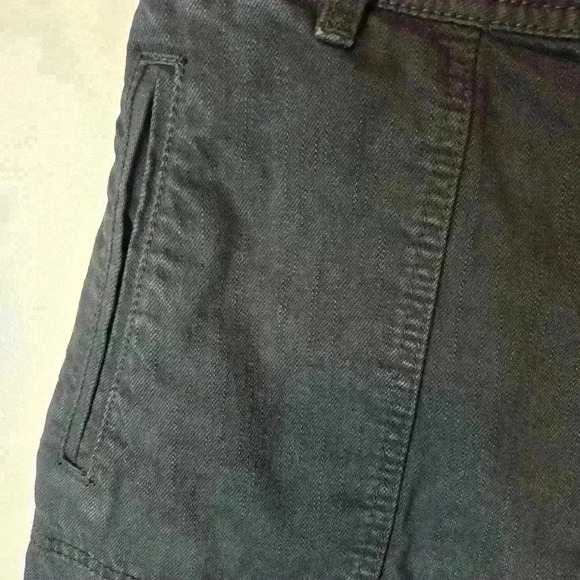 Free People Women's Black Denim Miniskirt Size 29 Snap Front Urban Core Grunge - Picture 3 of 10